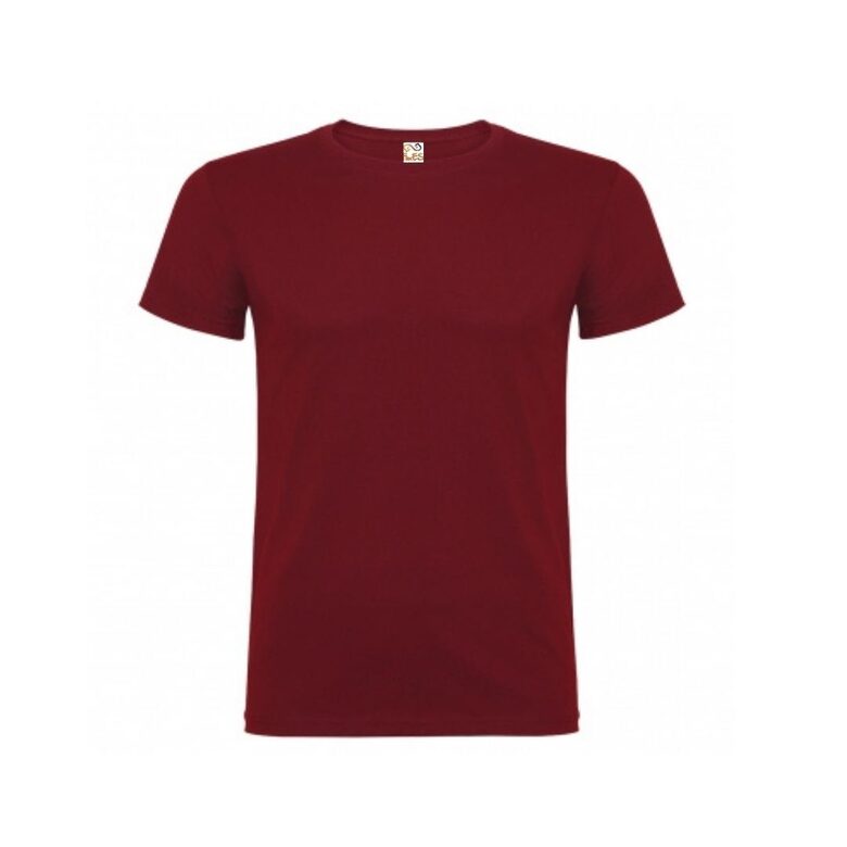 Bordo kokvilnas t-krekls, vīriešu