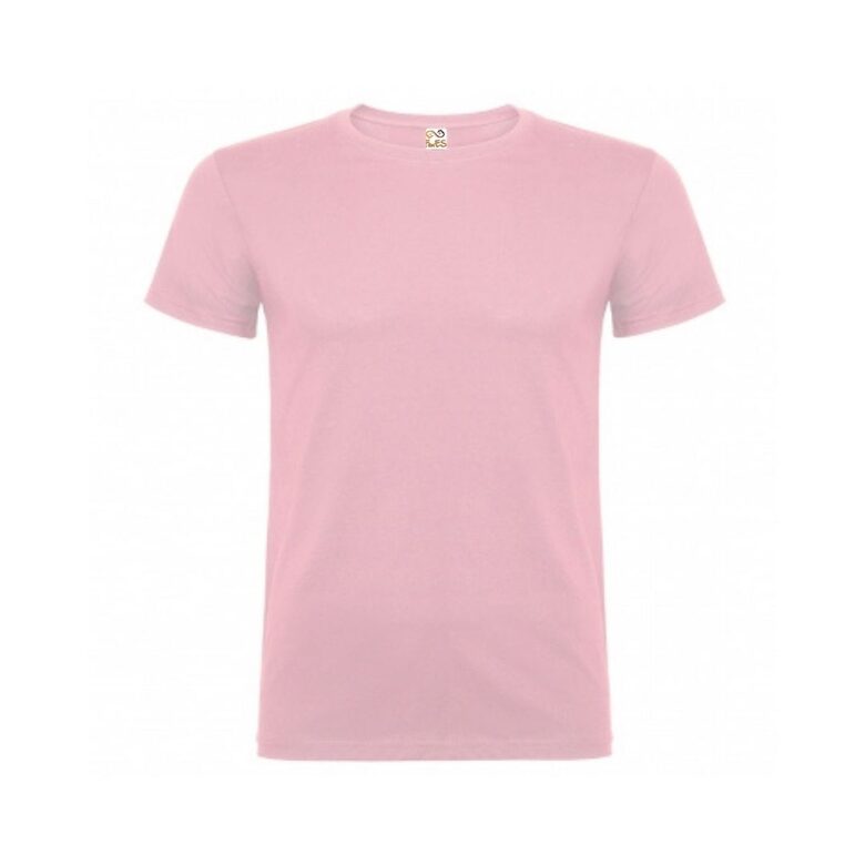 Gaiši Rozā kokvilnas t-krekls, vīriešu