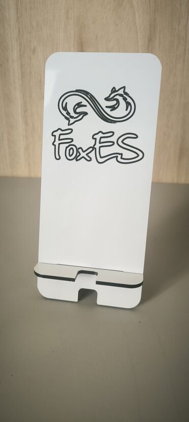 STAND PURE, telefona statīvs, pelēks, ar Jūsu izvēlētu tekstu, iegravēts