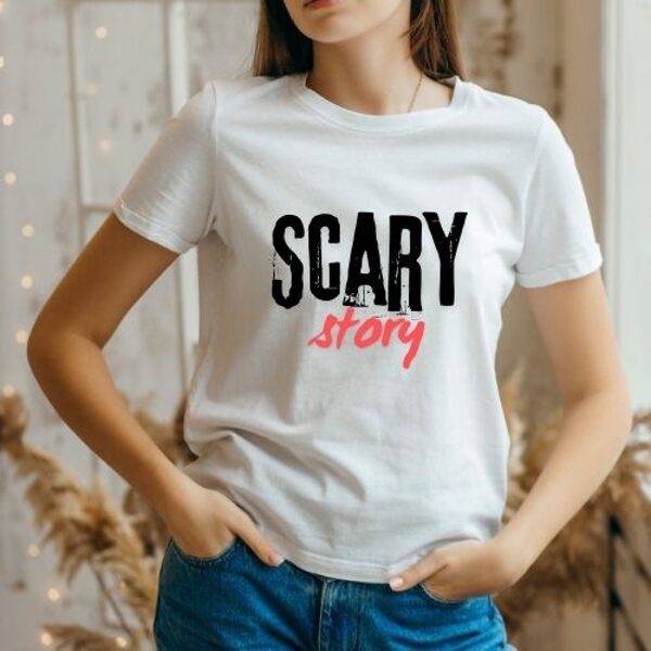 Sieviešu T-krekls " Scary story "