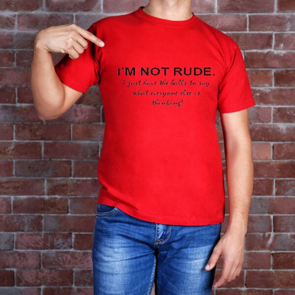 Vīriešu t-krekls " Not rude "