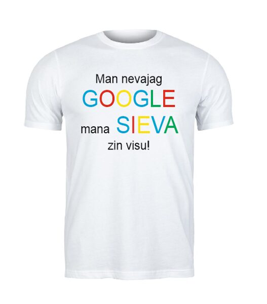 Vīriešu t-krekls " Google sieva "