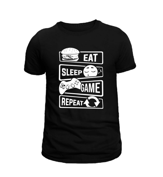 T-krekls " Eat, sleep,game, repeat "