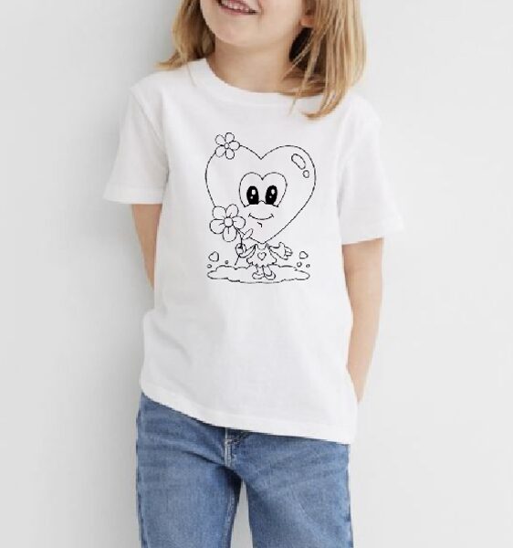 Izkrāso pats, t-krekls " Sirds "